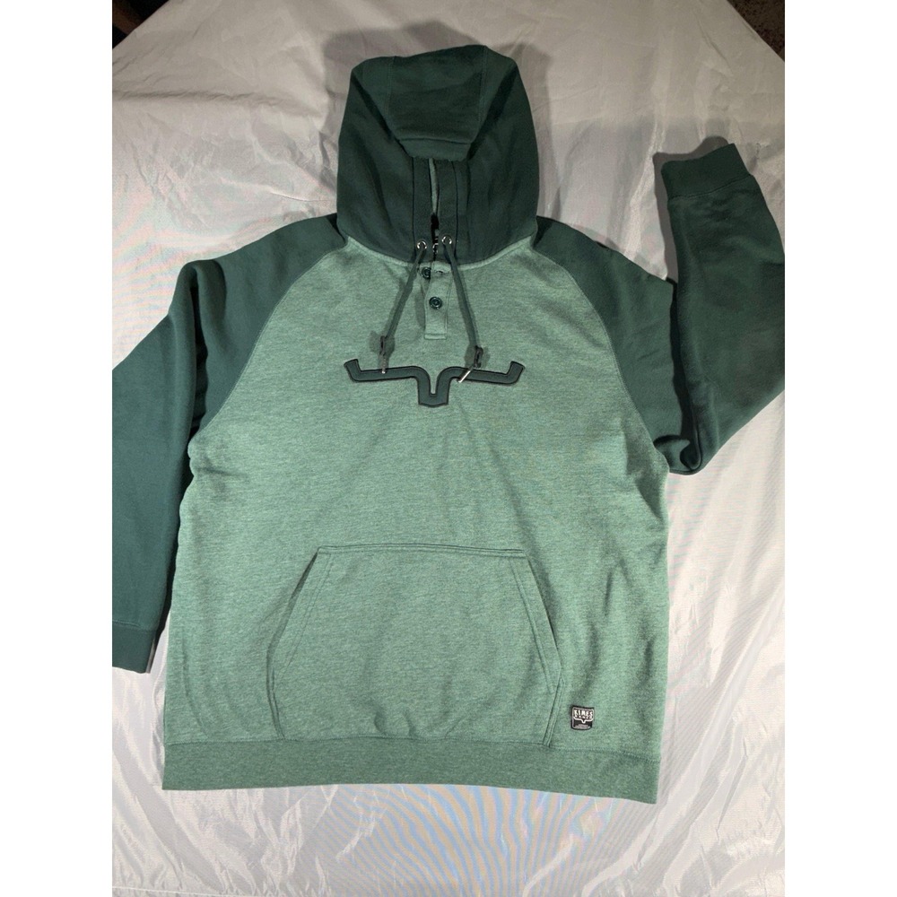 Kimes Ranch Western Uncomplicated Green Hoodie Sweater Size XXL